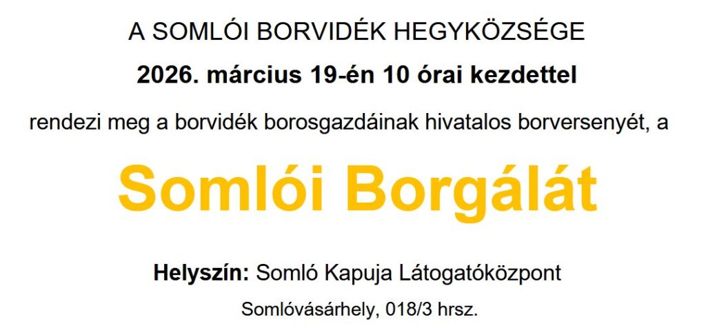 Somlói Borgála 2026